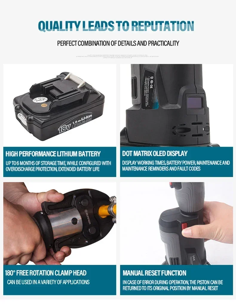 Power Tools Cordless - 2026/Amostra Disponível Zupper PZ-1930 Prensa Hidráulica