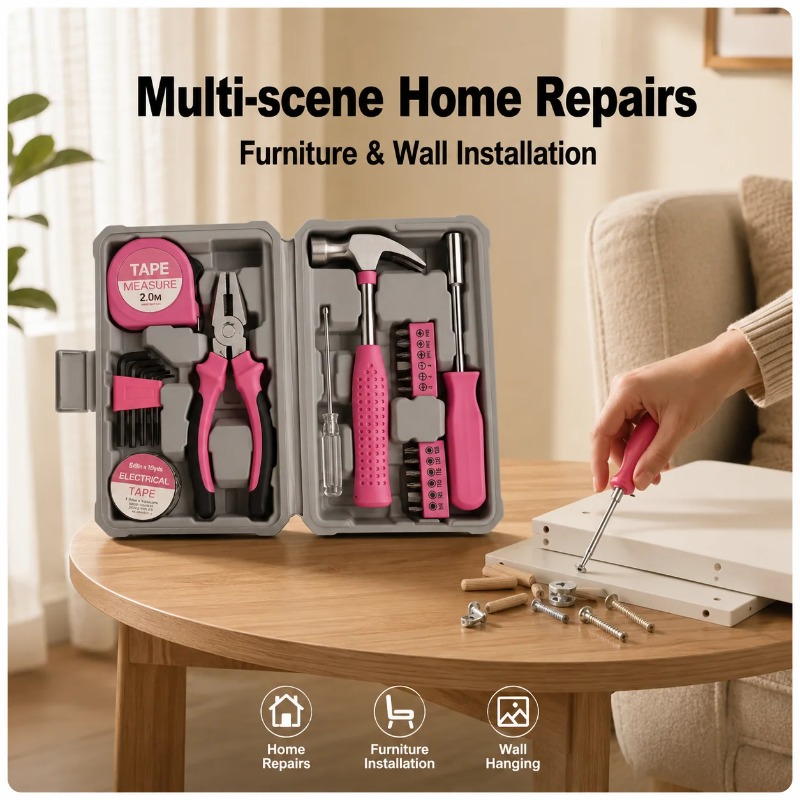 Power Tools Catalogue - Kit de Ferramentas Rosa de 24