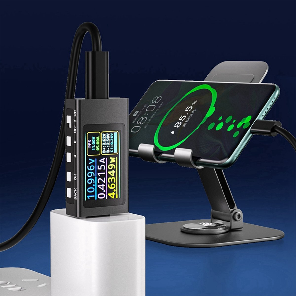 Power Tools Display - Baobao- KWS-X1 medidor de energia tipo-c