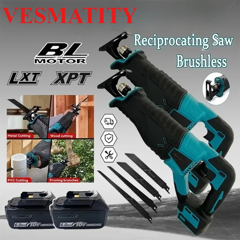 Reciprocating Saw Cordless - Serra Recíproca Multifuncional Elétrica Portátil para