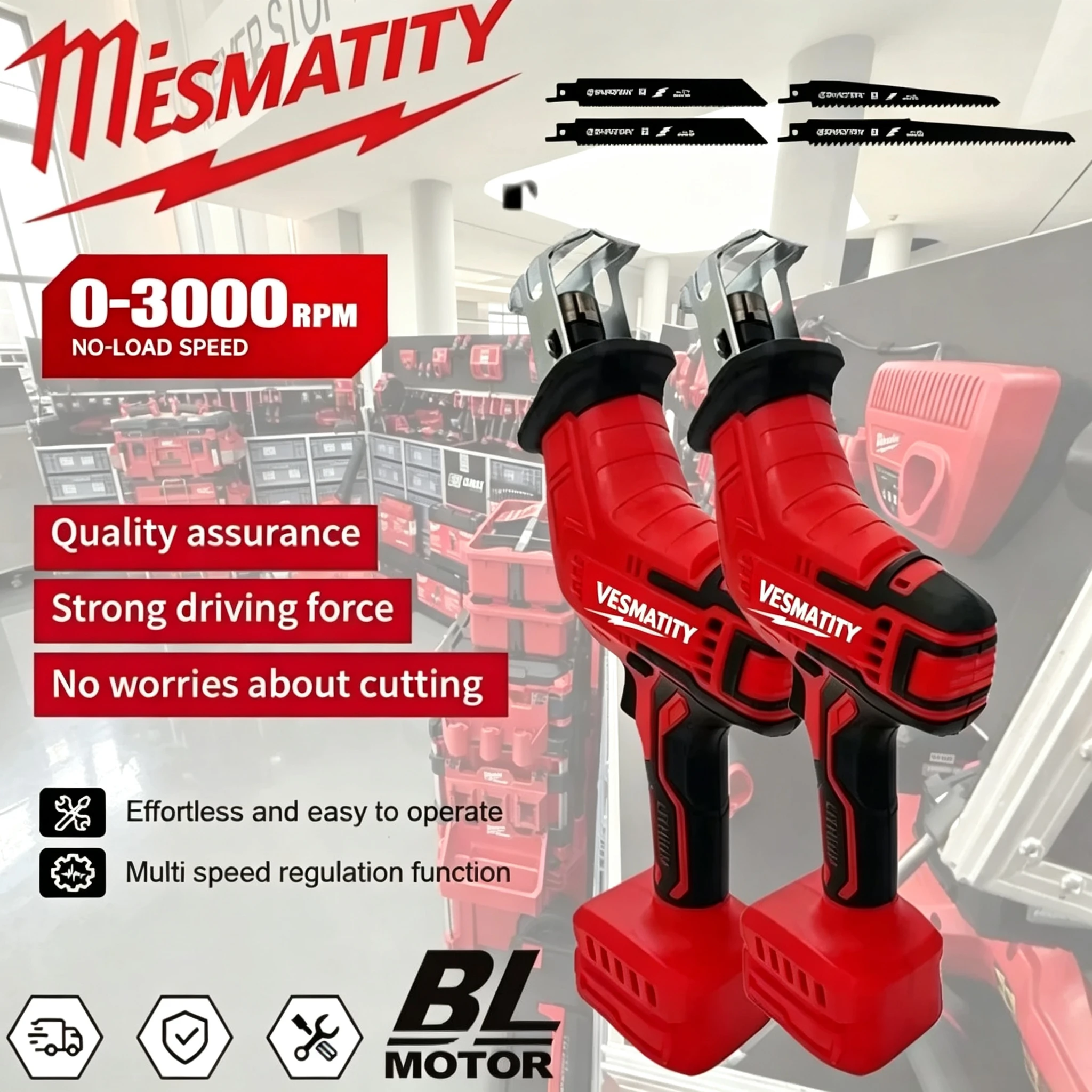 Reciprocating Saw Cordless - Serra Recíproca Elétrica Sem Fio para