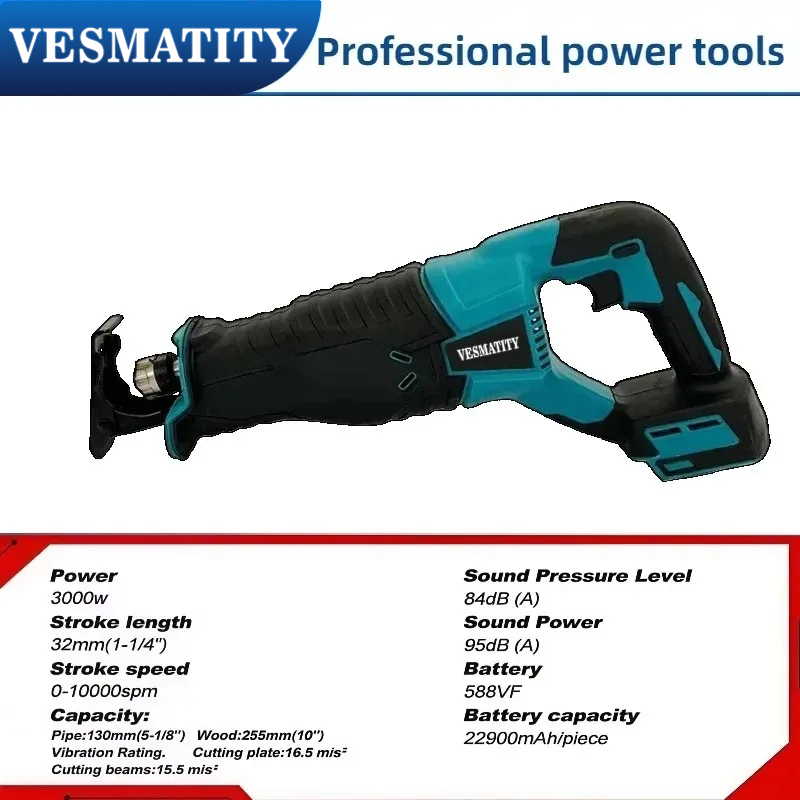 Serra Recíproca Sem Fio e Sem  - Reciprocating Saw Cordless avaliação e preço