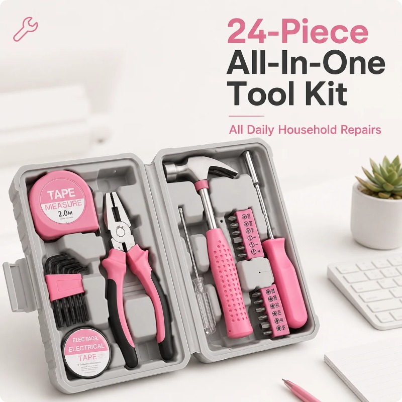 Kit de Ferramentas Rosa de 24  - Power Tools Catalogue avaliação e preço