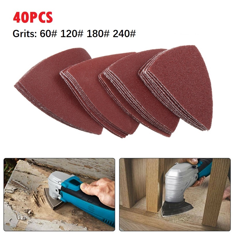 40pc triângulo lixa 60/120/180 - Oscillating Multi Tool avaliação e preço