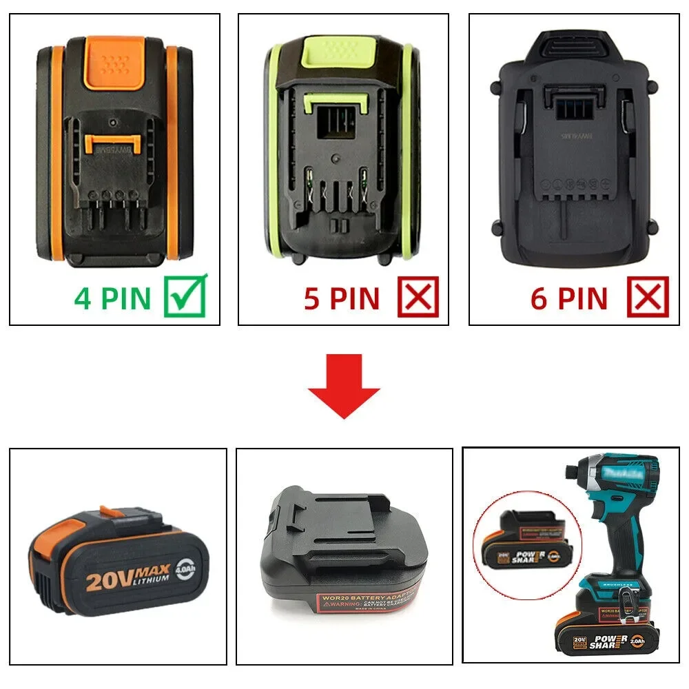 Adaptador de bateria conversor - Power Tools Orange avaliação e preço